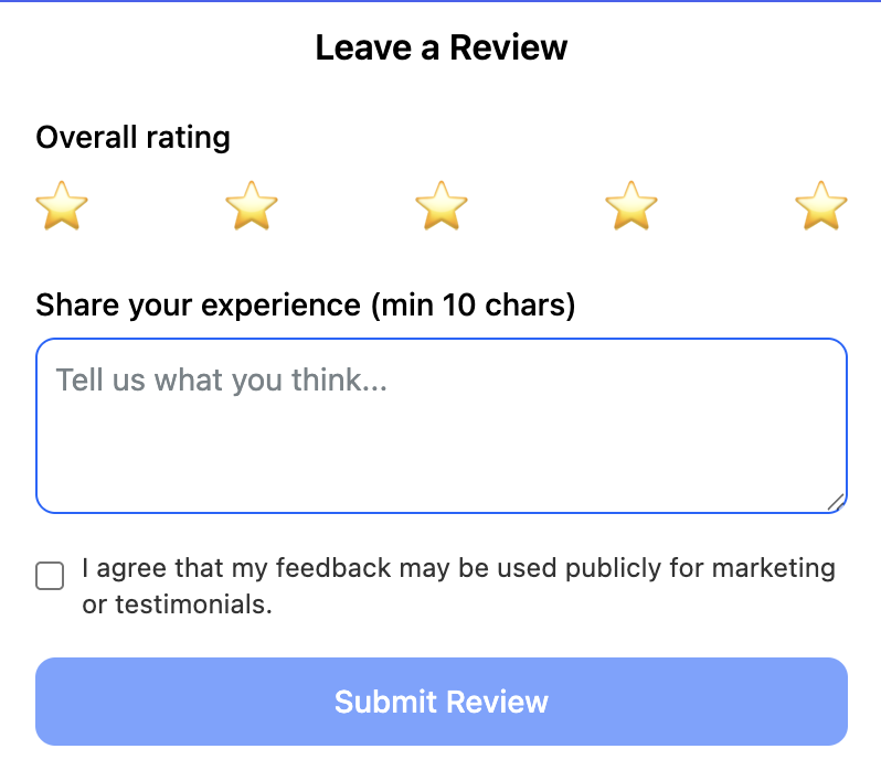 Testimonials widget