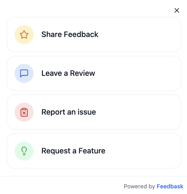 Website feedback widget